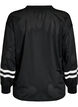 Sportliches Top aus Mesh mit Textprint, Schwarz, Packshot image number 1