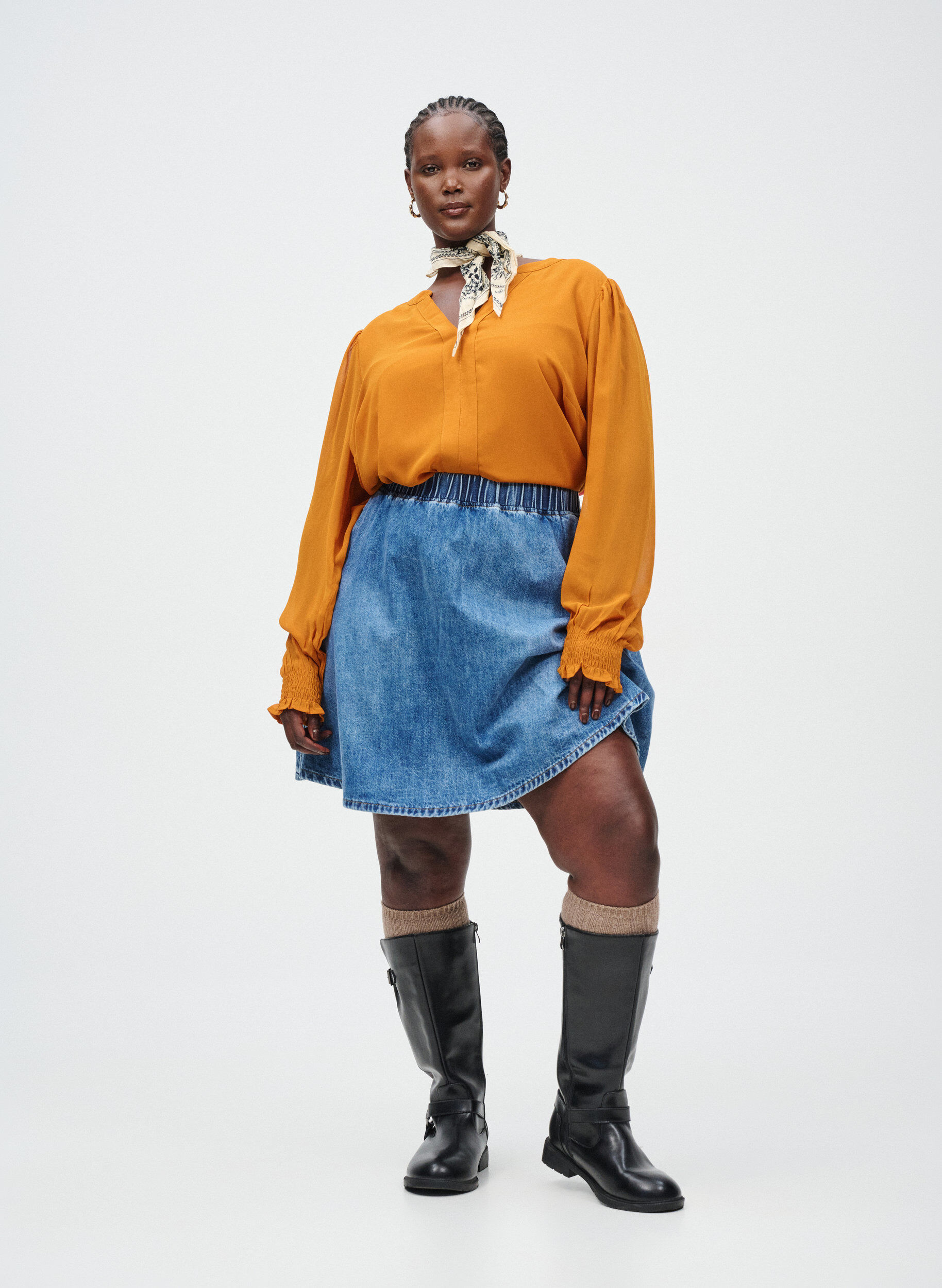 ZizziKurzer Jeans-Skaterrock, Blau, Image image number 0