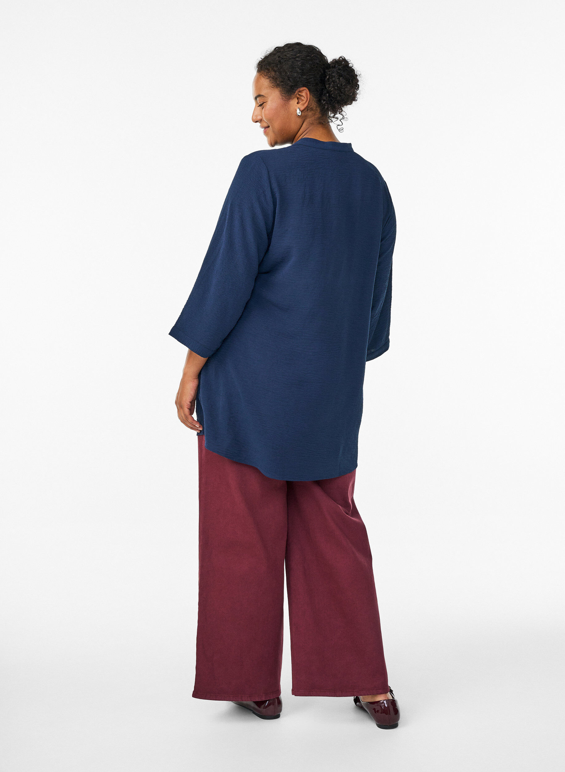 ZizziTunika mit 3/4-&Auml;rmeln, Blau, Model image number 2