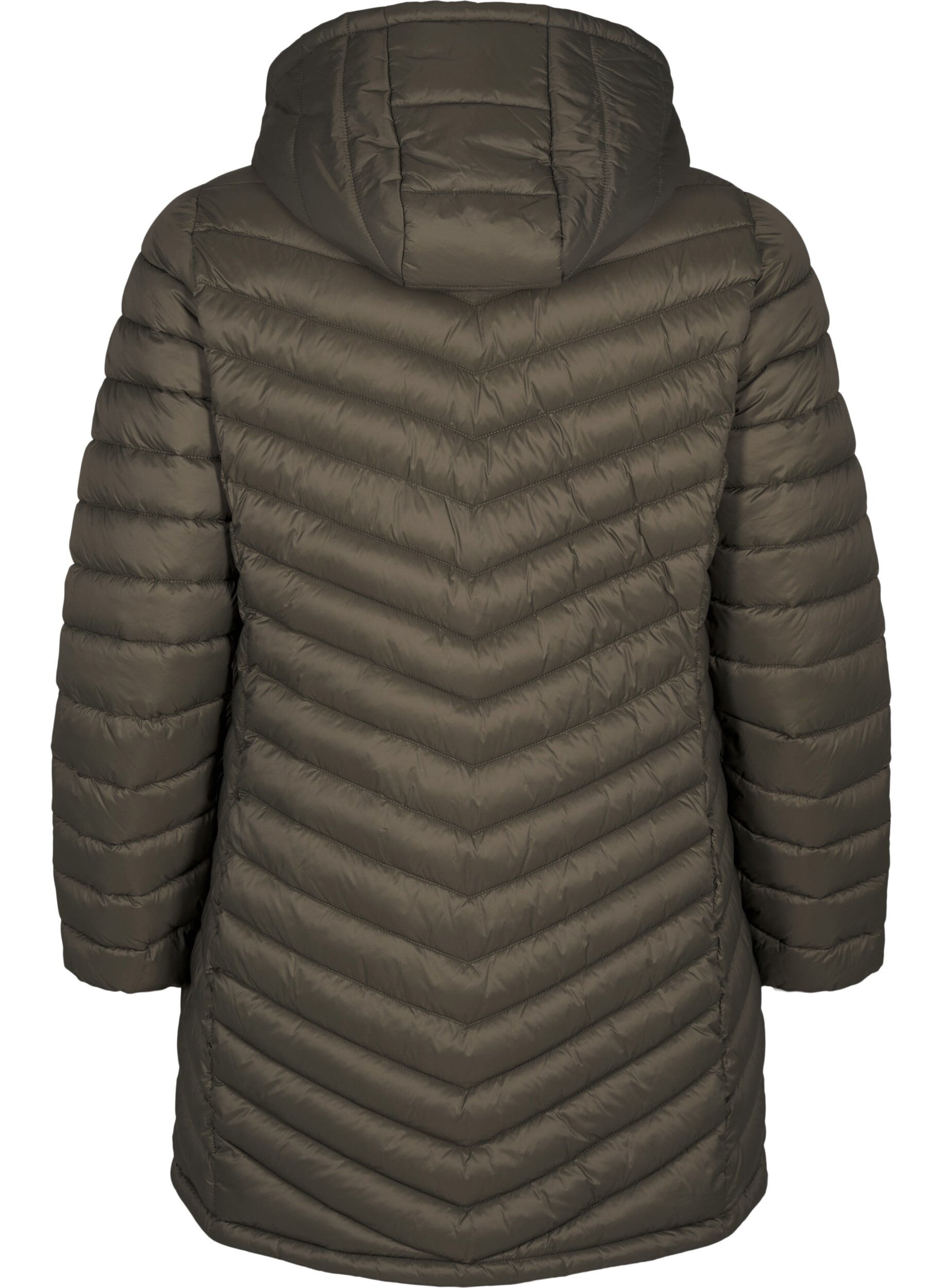 ZizziLeichte Jacke mit Taschen und abnehmbarer Kapuze, Gr&uuml;n, Packshot image number 1