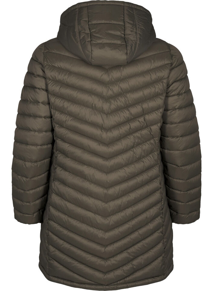 Leichte Jacke mit Taschen und abnehmbarer Kapuze, Grün, Packshot image number 1