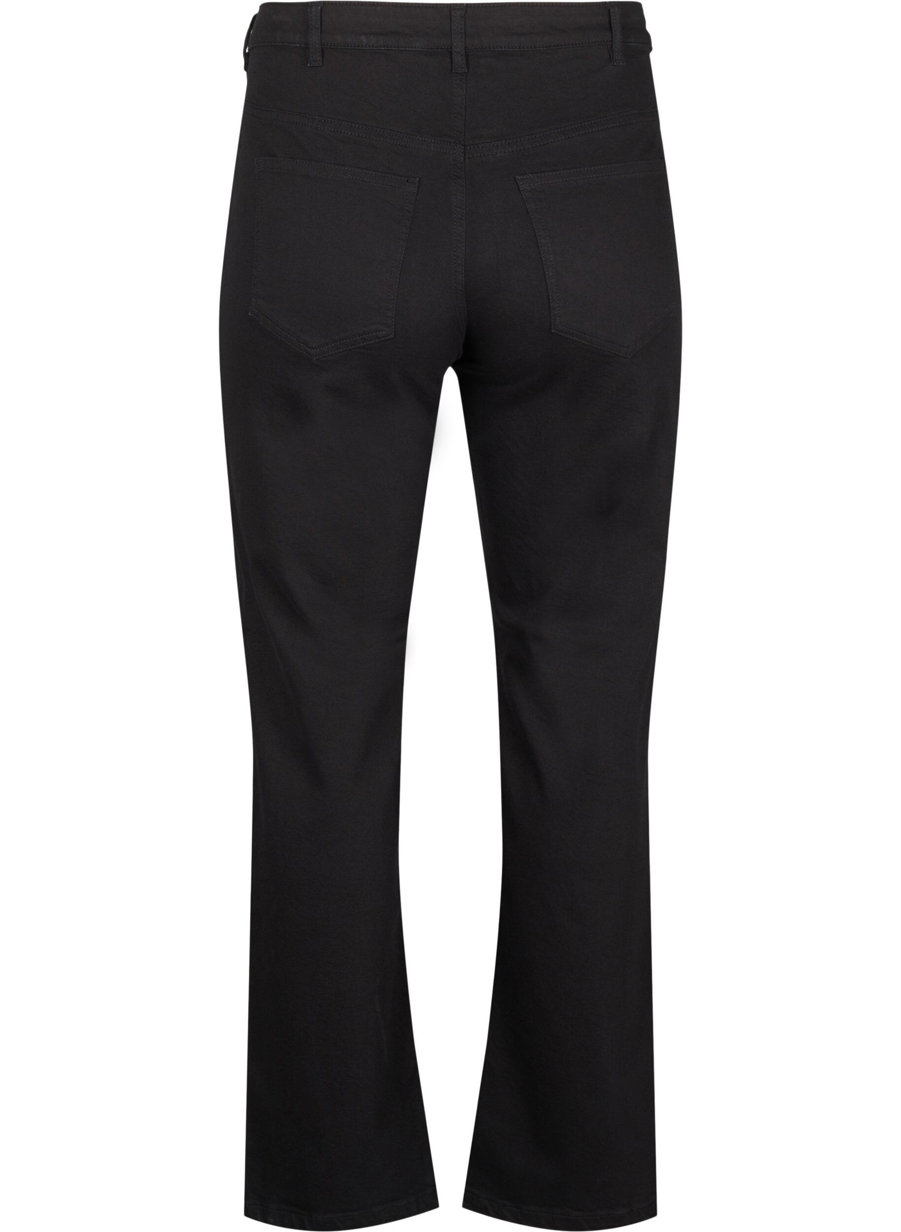 ZizziGemma Jeans mit hoher Taille und gerader Passform, Schwarz, Packshot image number 1