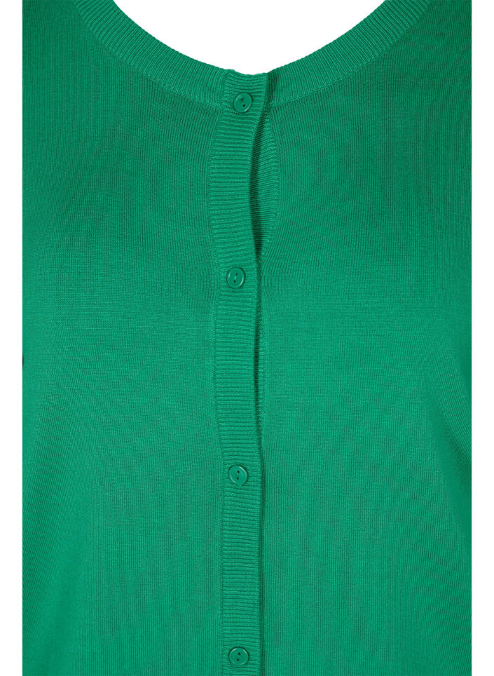Strickjacke mit Knöpfen aus Viskosemischung, Jolly Green, Packshot image number 2