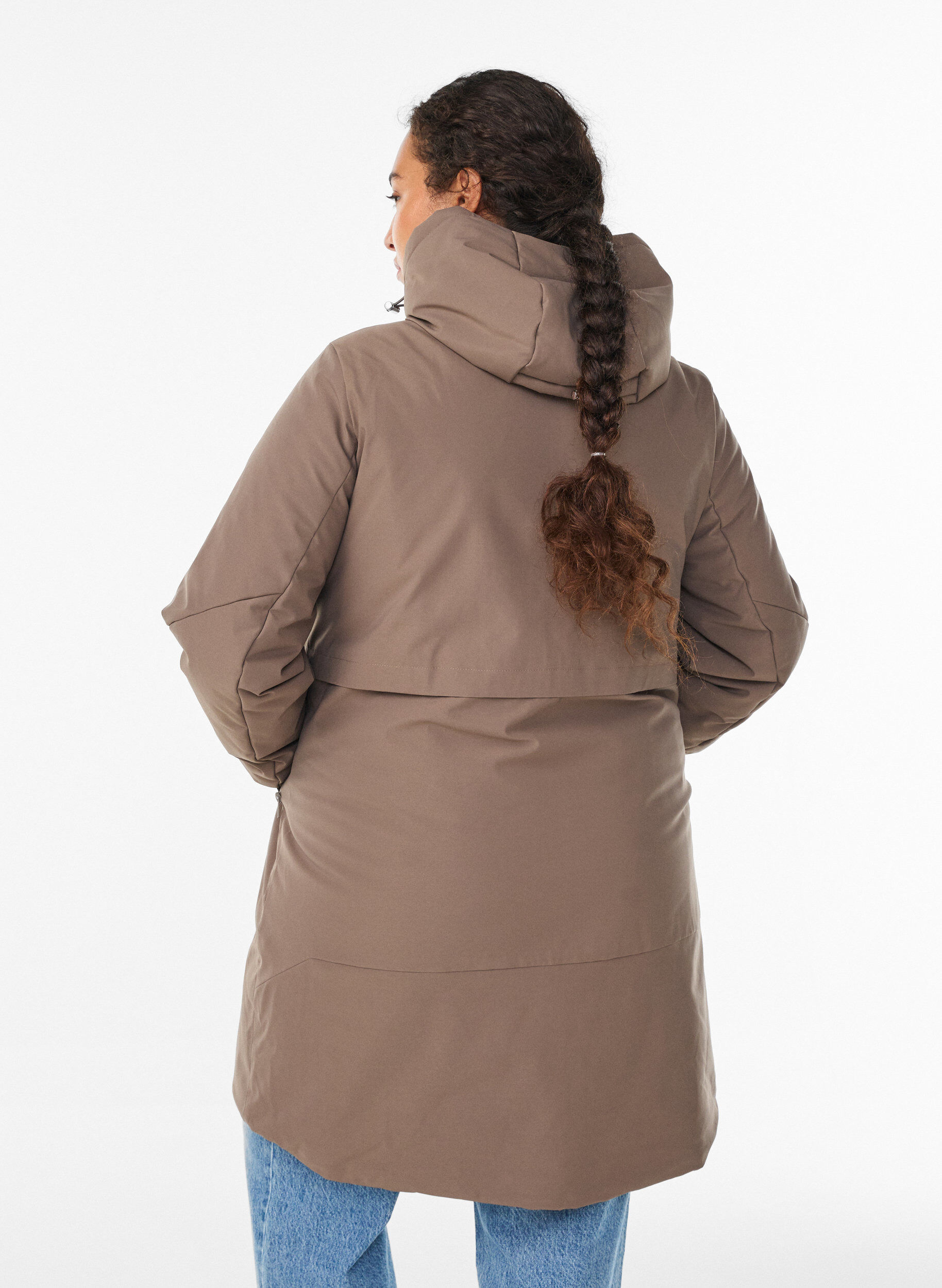 ZizziWinterjacke mit verstellbarer Taille, Braun, Model image number 2