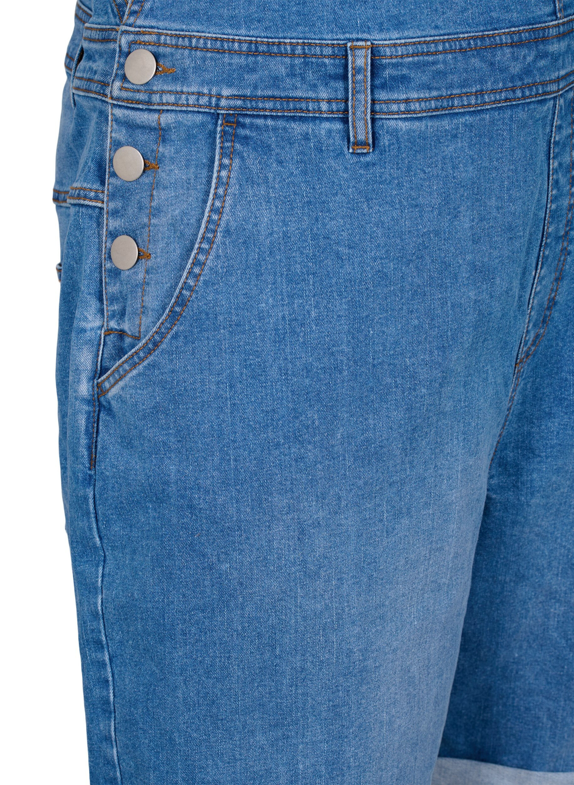 ZizziDenim Overalls Kurze Hosen, Blau, Packshot image number 3