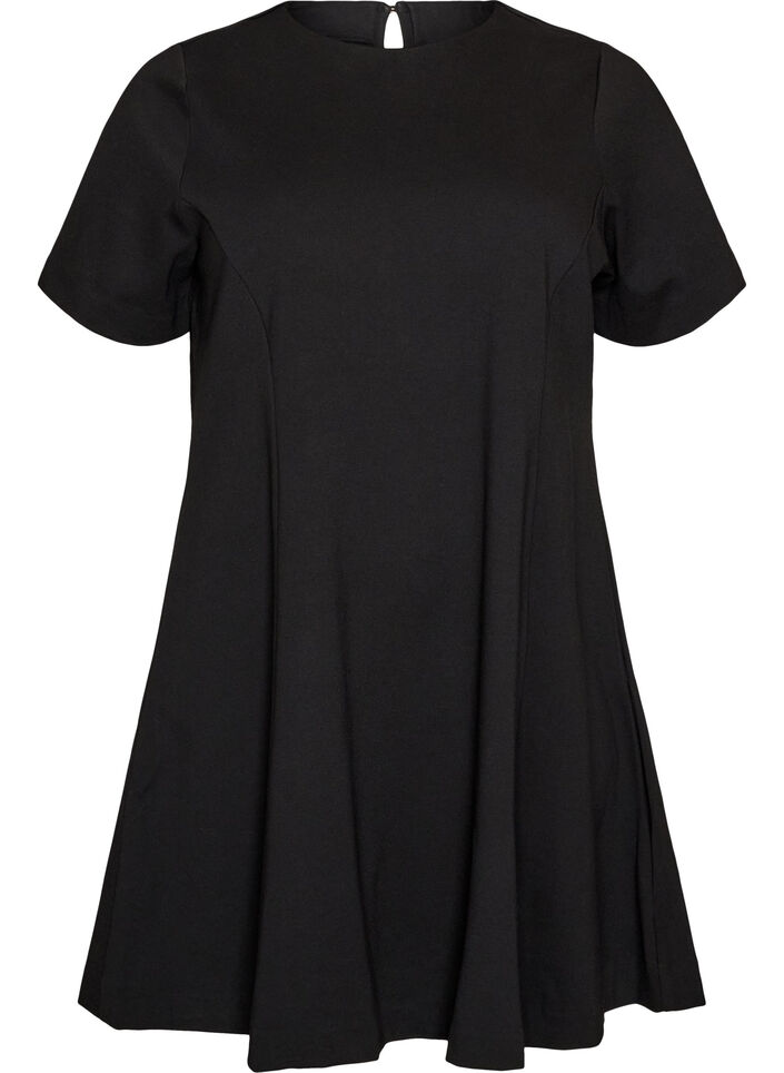 Kurzes A-Linien Kleid aus Jersey, 0199, Packshot image number 0