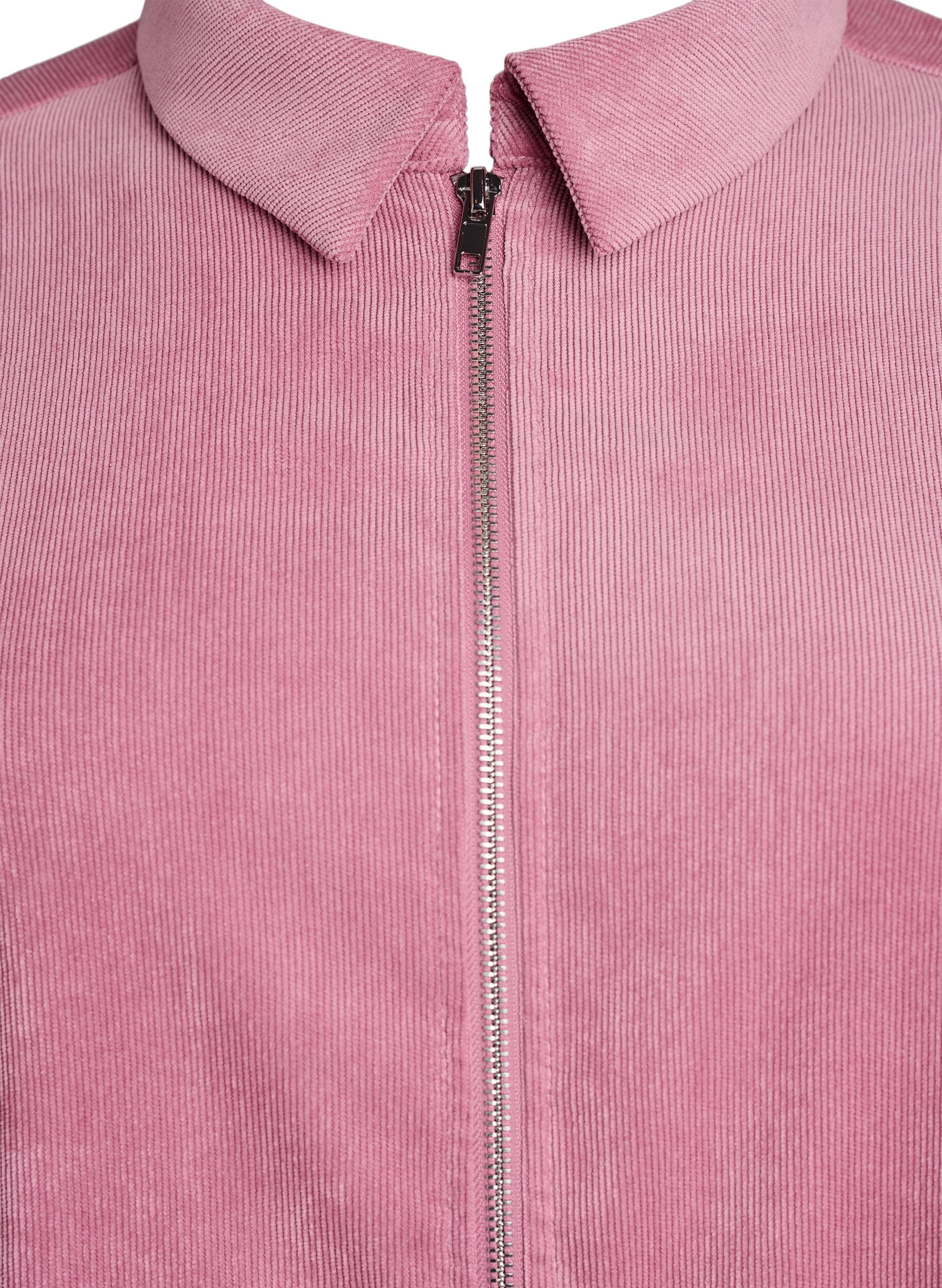 ZizziCordkleid mit Rei&szlig;verschluss und 3/4-&Auml;rmeln, Rot, Packshot image number 2