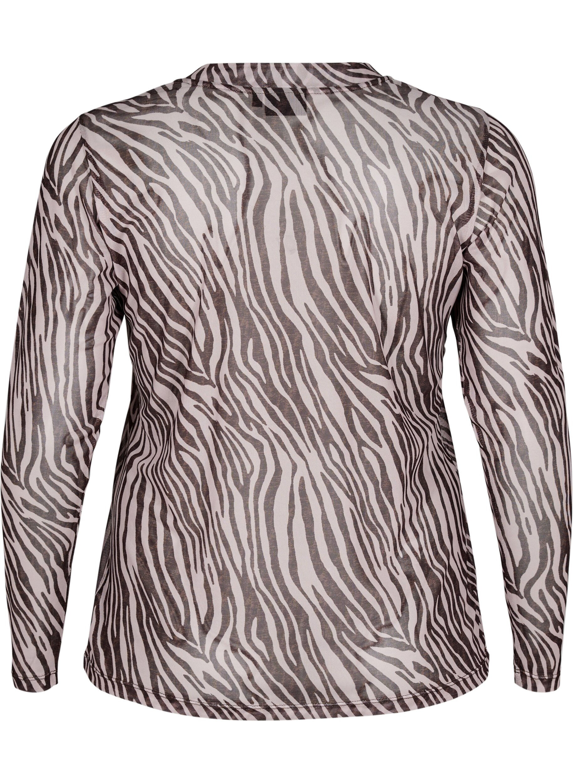ZizziMesh-Top mit Zebraprint, Schwarz, Packshot image number 1