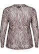 Mesh-Top mit Zebraprint, Schwarz, Packshot image number 1