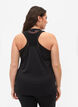 Trainingstop mit Racerback und Mesh, Black, Model image number 1
