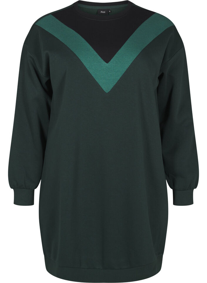 Langes Sweatshirt mit Farbblock, Scarab Color Block, Packshot image number 0