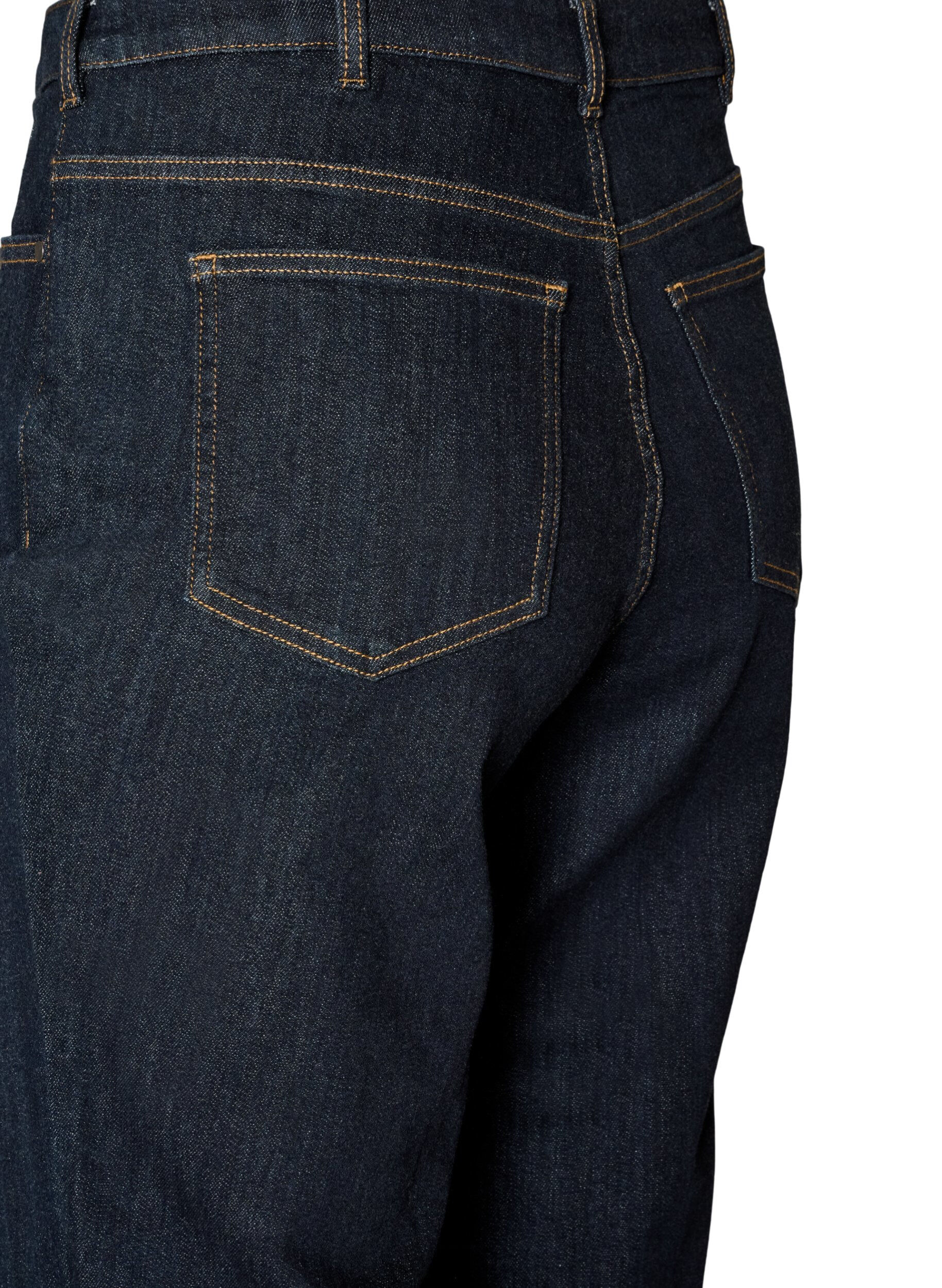 ZizziStraight Fit Kiana Jeans mit hoher Taille, Blau, Packshot image number 3
