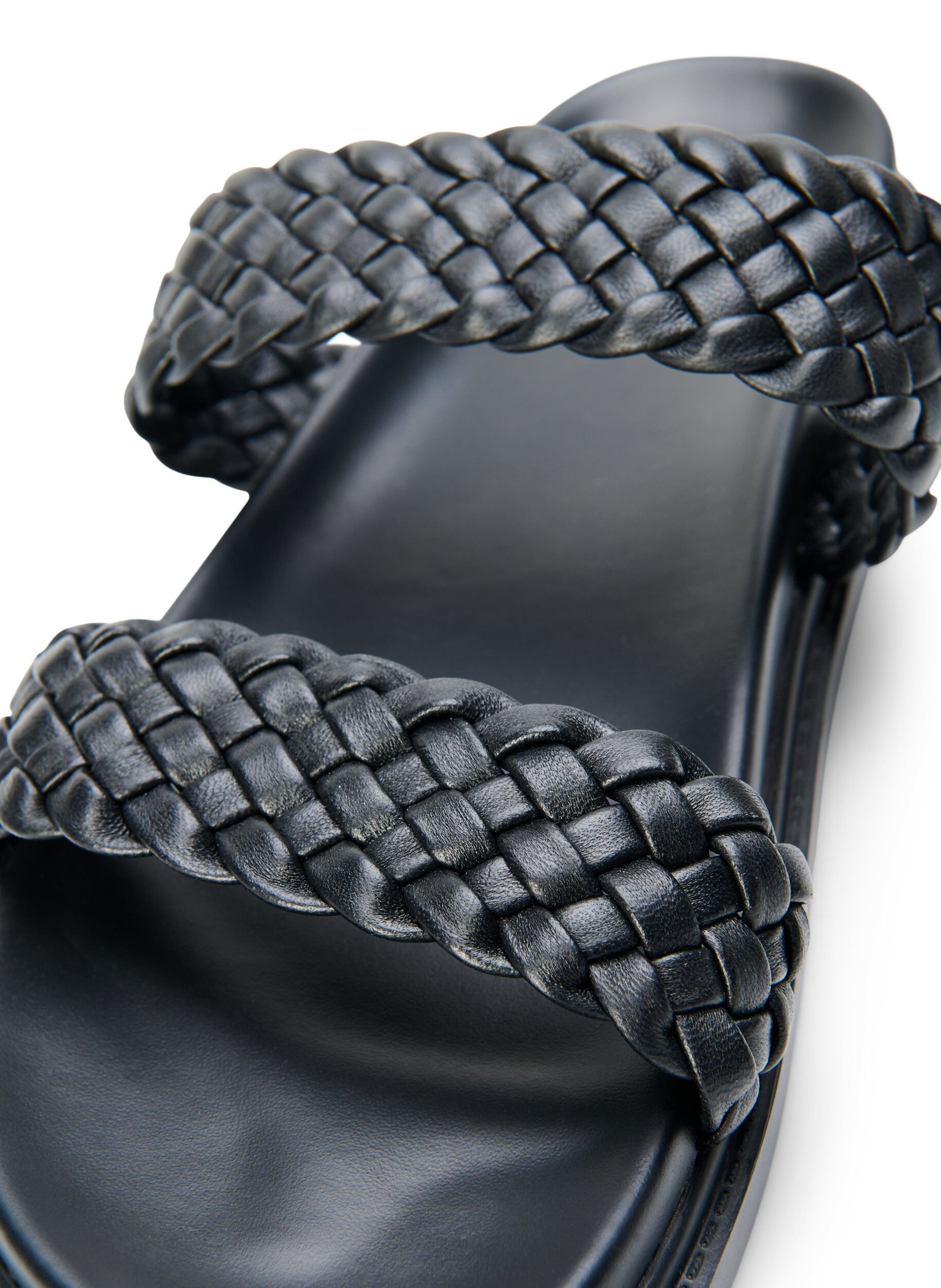 ZizziWide Fit Sandalen aus Leder, Black, Packshot image number 2