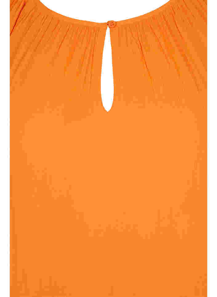 Tunika aus Viskose mit 3/4-Ärmeln, Orange Peel, Packshot image number 2