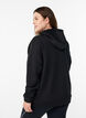 Scuba-Hoodie mit Rei&szlig;verschluss und Taschen, Schwarz, Model image number 2