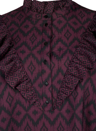 Shirtbluse aus Viskose mit Rüschendetails, Winetasting w. Black, Packshot image number 2