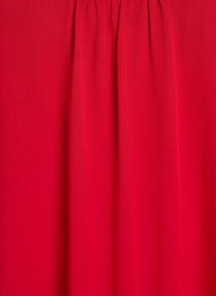Einfarbiges Trägerkleid aus Viskose, Rot, Packshot image number 2
