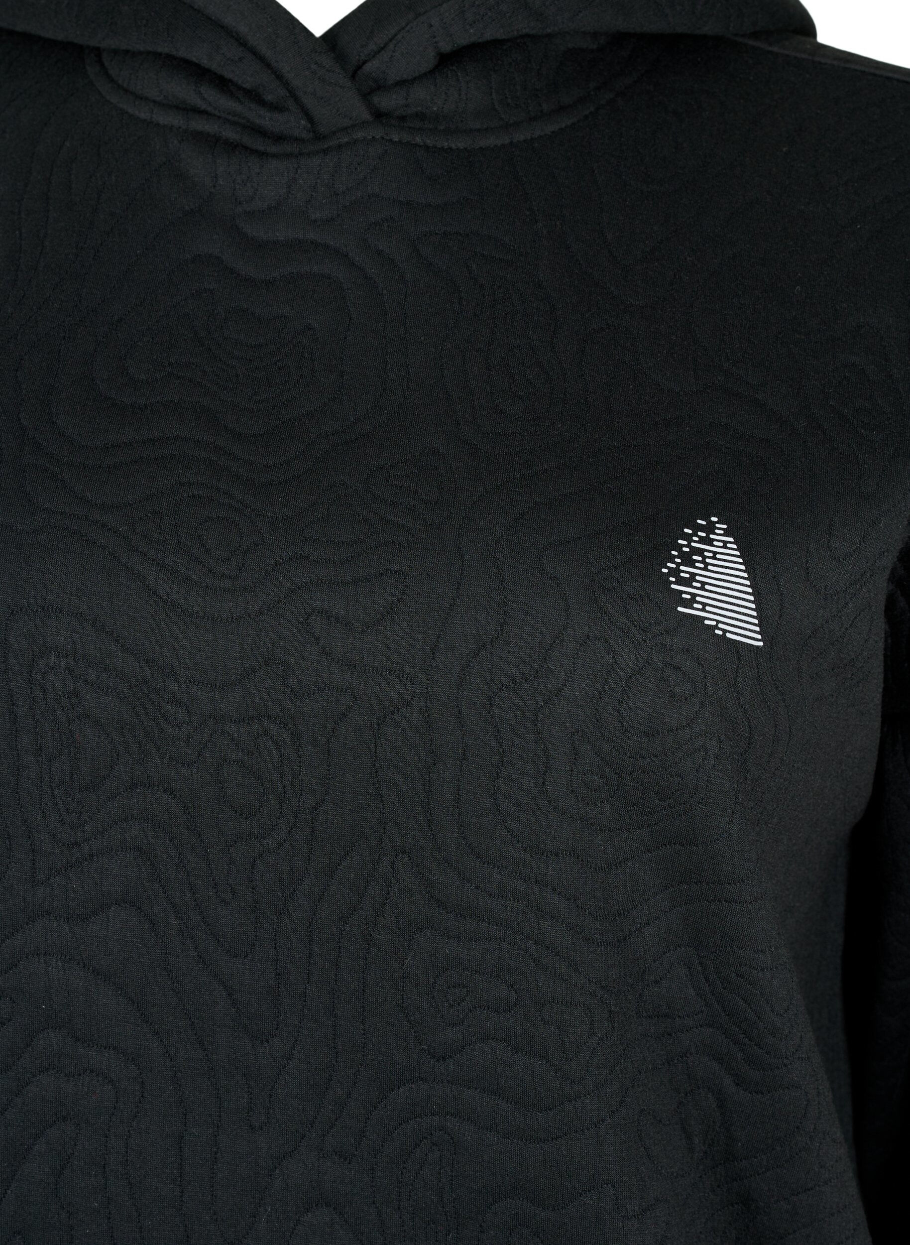 ZizziSportliches Sweatshirt mit Kapuze, Black, Packshot image number 2
