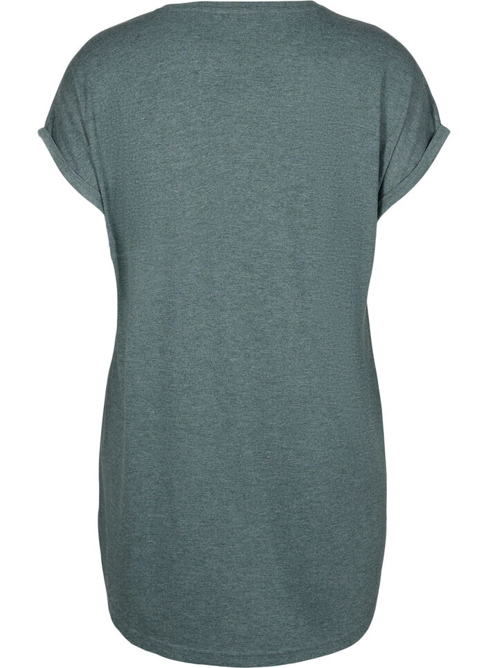 Kurz&auml;rmliges Nachthemd mit Textdruck, , Packshot image number 1