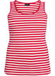Gestreiftes Tanktop mit Rippenstruktur, Rot, Packshot image number 0