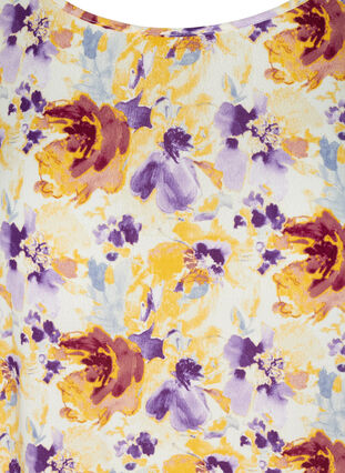 Kurzarm Kleid mit Blumenprint, Flower AOP, Packshot image number 2