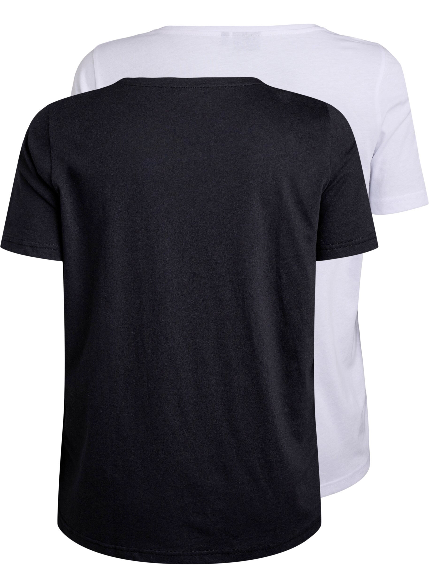 ZizziFLASH - 2er-Pack T-Shirts mit Rundhalsausschnitt, Black/White, Packshot image number 1