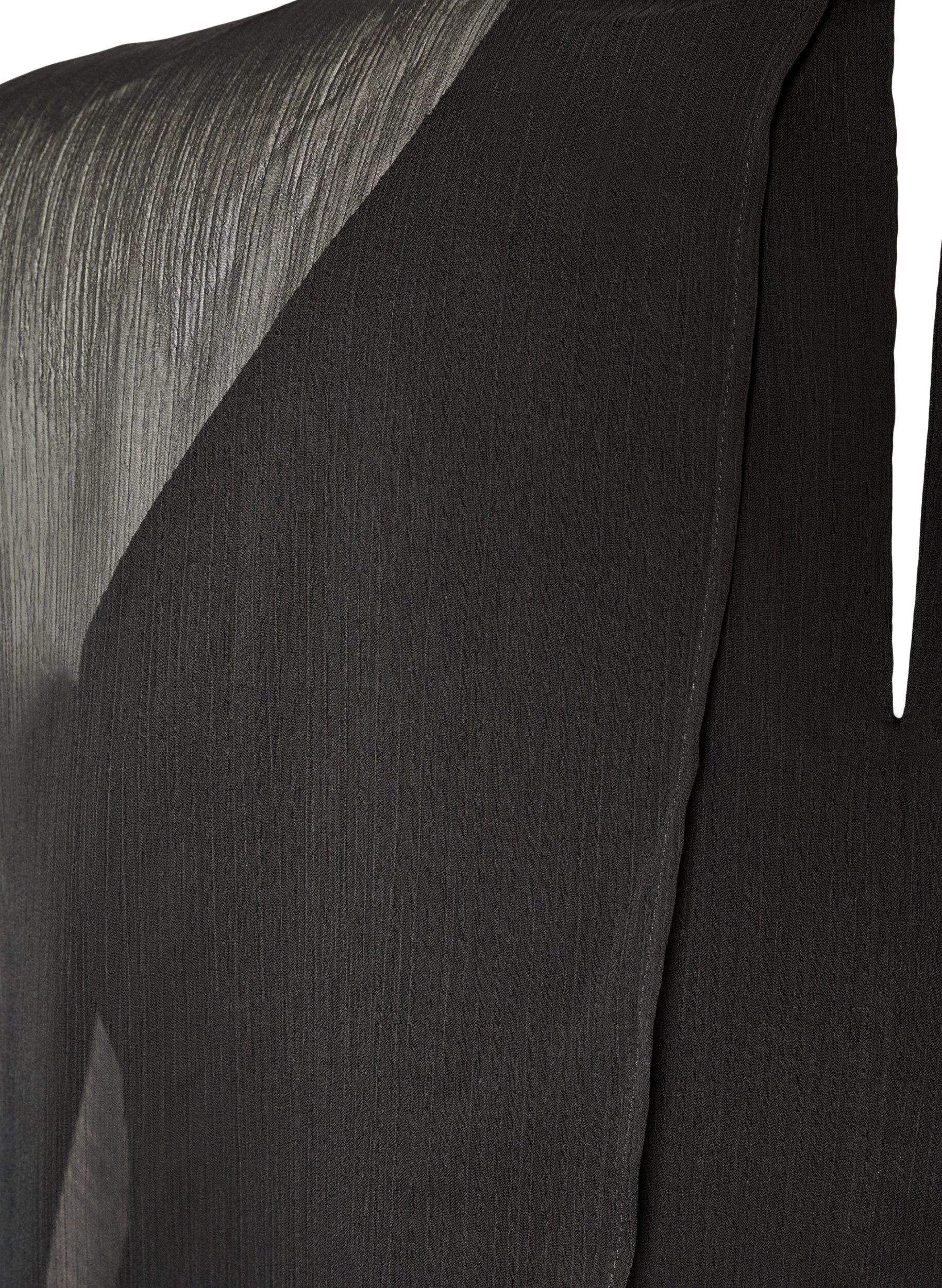ZizziKnielanges Kleid aus Chiffon mit transparentem Cape, Schwarz, Packshot image number 3