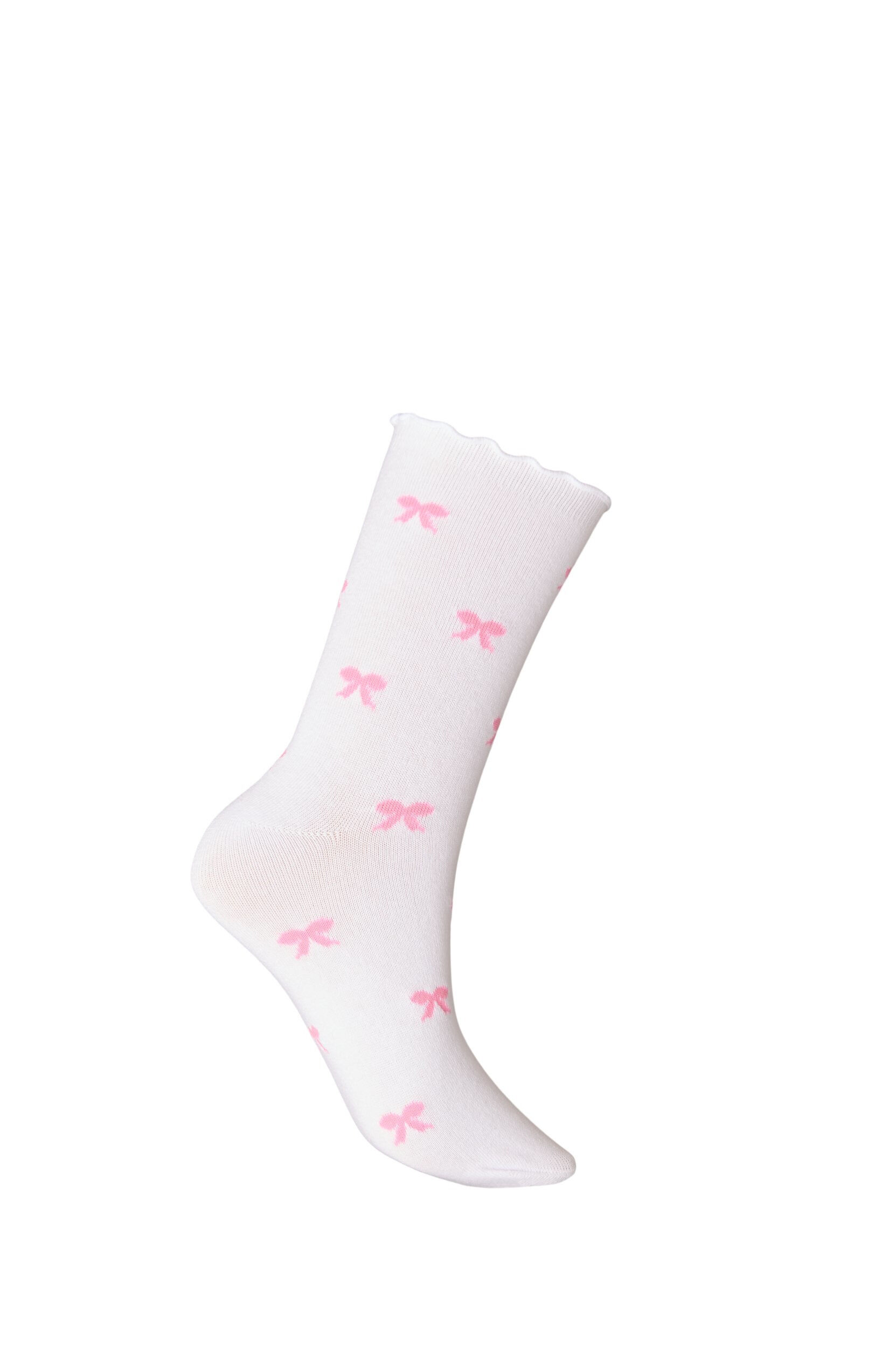 ZizziSocken aus Baumwolle mit Mustern, Wei&szlig;, Packshot image number 1