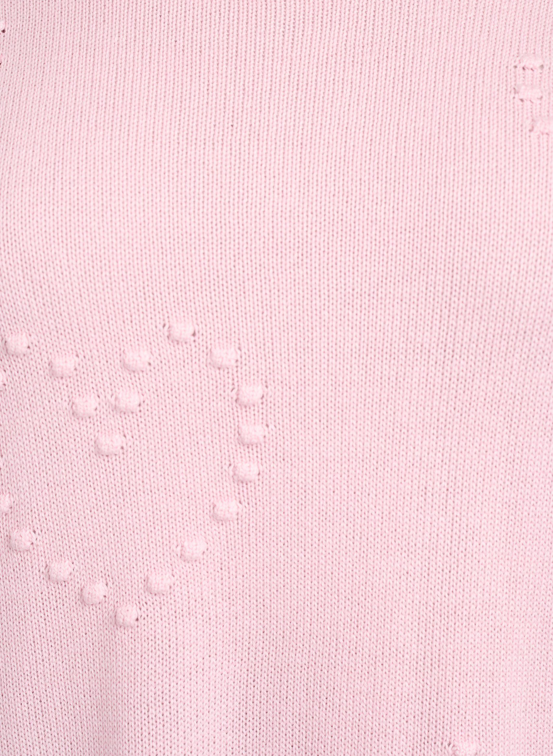 ZizziLockere Strickbluse mit Herzmuster, Pink, Packshot image number 2