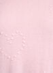 Lockere Strickbluse mit Herzmuster, Pink, Packshot image number 2
