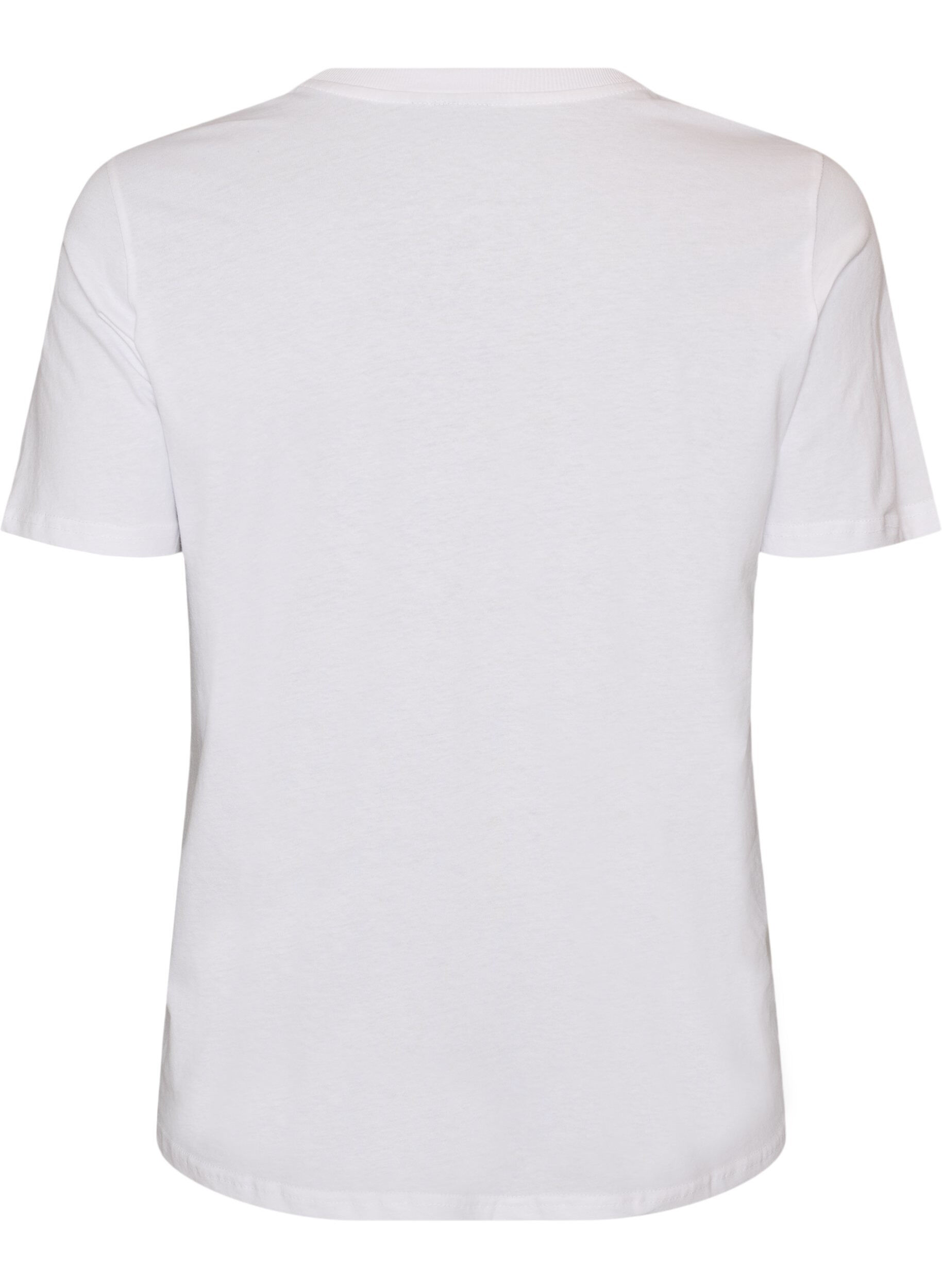 ZizziT-shirt aus Baumwolle mit Print, Wei&szlig;, Packshot image number 1