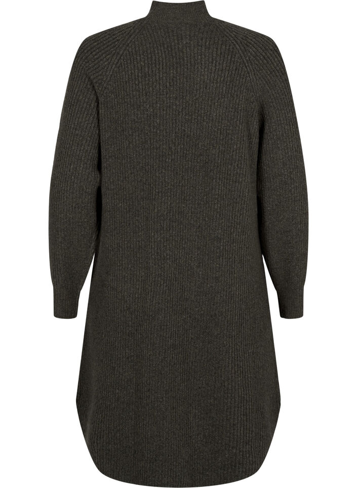 Strickkleid mit langen Ärmeln und hohem Ausschnitt, Sea Turtle Mel., Packshot image number 1