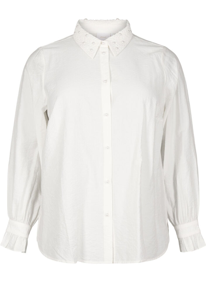 Hemd mit Perlen, Snow White, Packshot image number 0