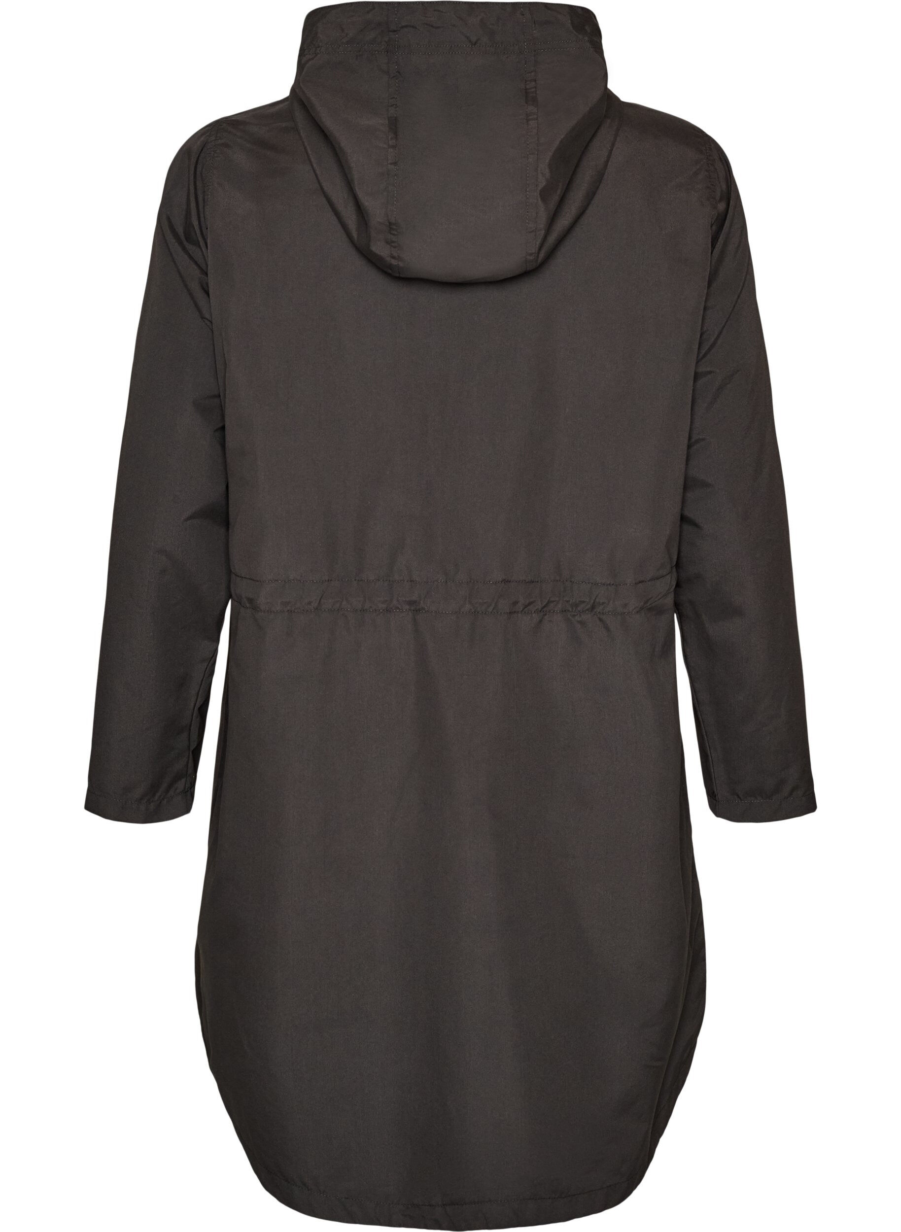 ZizziLeichter Parka mit Kapuze, Schwarz, Packshot image number 1
