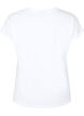 Kurz&auml;rmeliges T-Shirt aus einer Baumwollmischung, Wei&szlig;, Packshot image number 1
