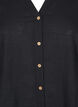 Baumwollbluse mit V-Ausschnitt, Schwarz, Packshot image number 2