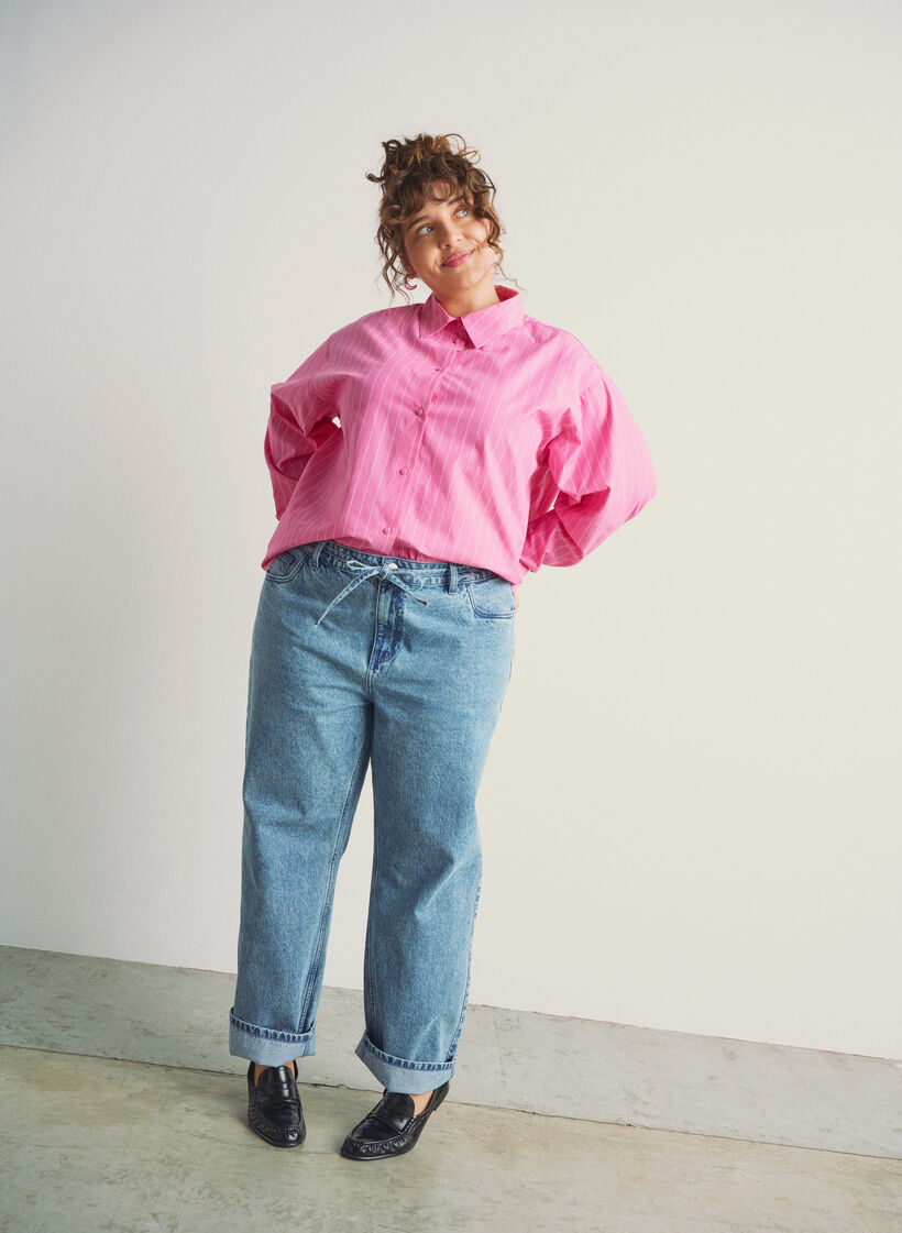 Jeans in gerader Passform mit Bindeg&uuml;rtel, Blau, Image image number 0