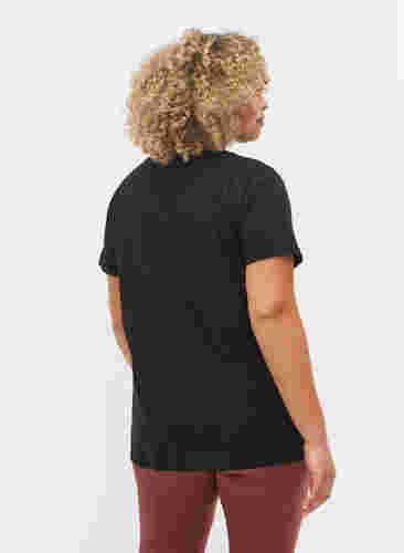 Trainings-T-Shirt mit Print, Black w. copper logo, Model image number 1