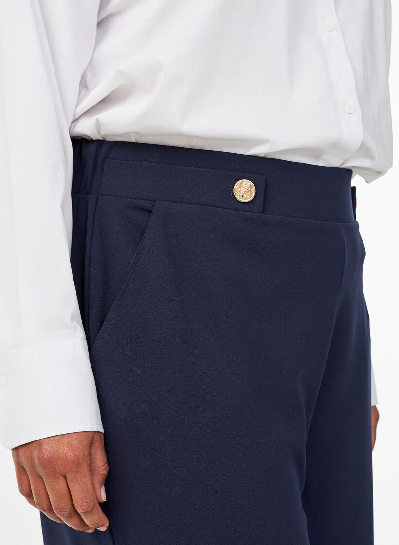 Lockere Hose mit Taschen, Blau, Model image number 3