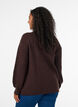 Strickpullover mit hohem Kragen und Rei&szlig;verschluss, Braun, Model image number 2