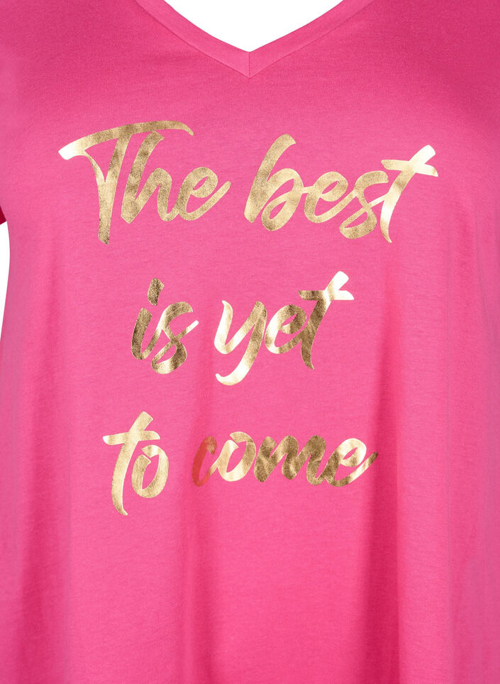 Baumwoll-T-Shirt mit kurzen Ärmeln, Raspberry S. Best, Packshot image number 2