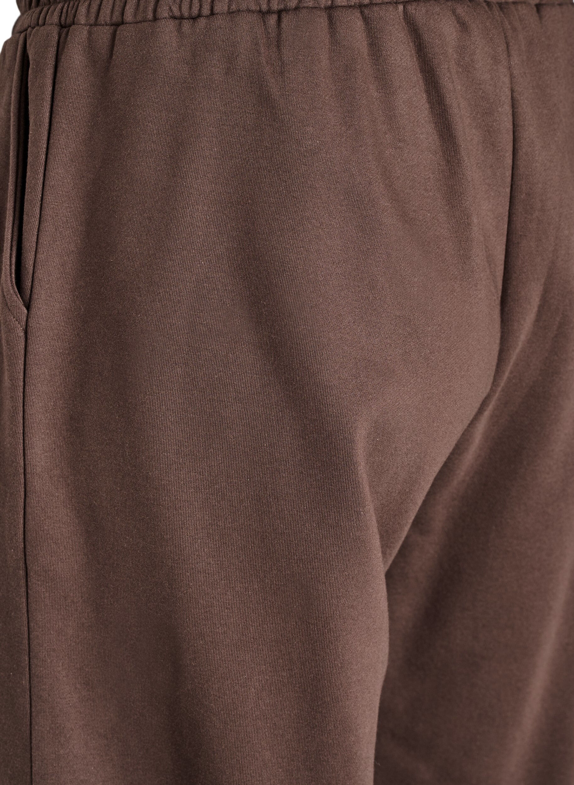 ZizziHoch taillierte Sweatpants mit Taschen, Braun, Packshot image number 3