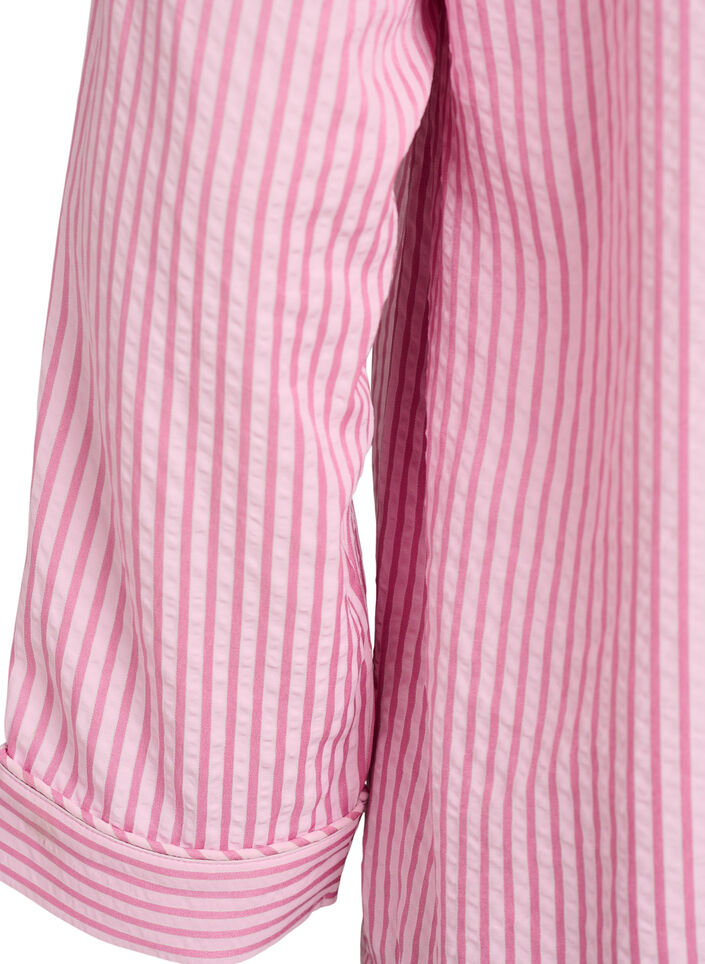 Pyjamahemd aus Seersucker mit langen &Auml;rmeln, Pink, Packshot image number 3