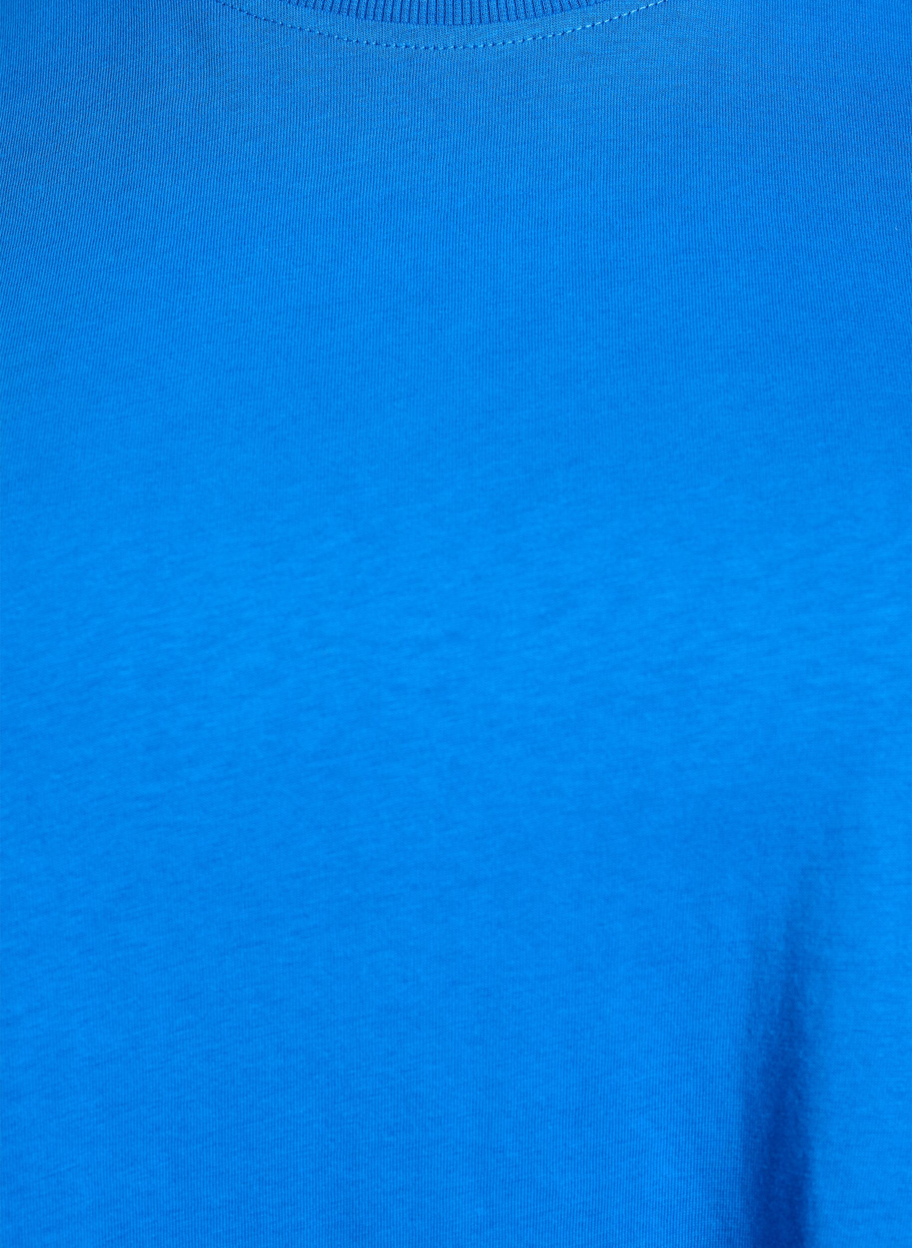 ZizziBasic-T-Shirt aus Baumwolle mit Rundhalsausschnitt, Blau, Packshot image number 2