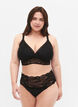Spitze Bralette mit Rückendetail, Black, Model image number 2