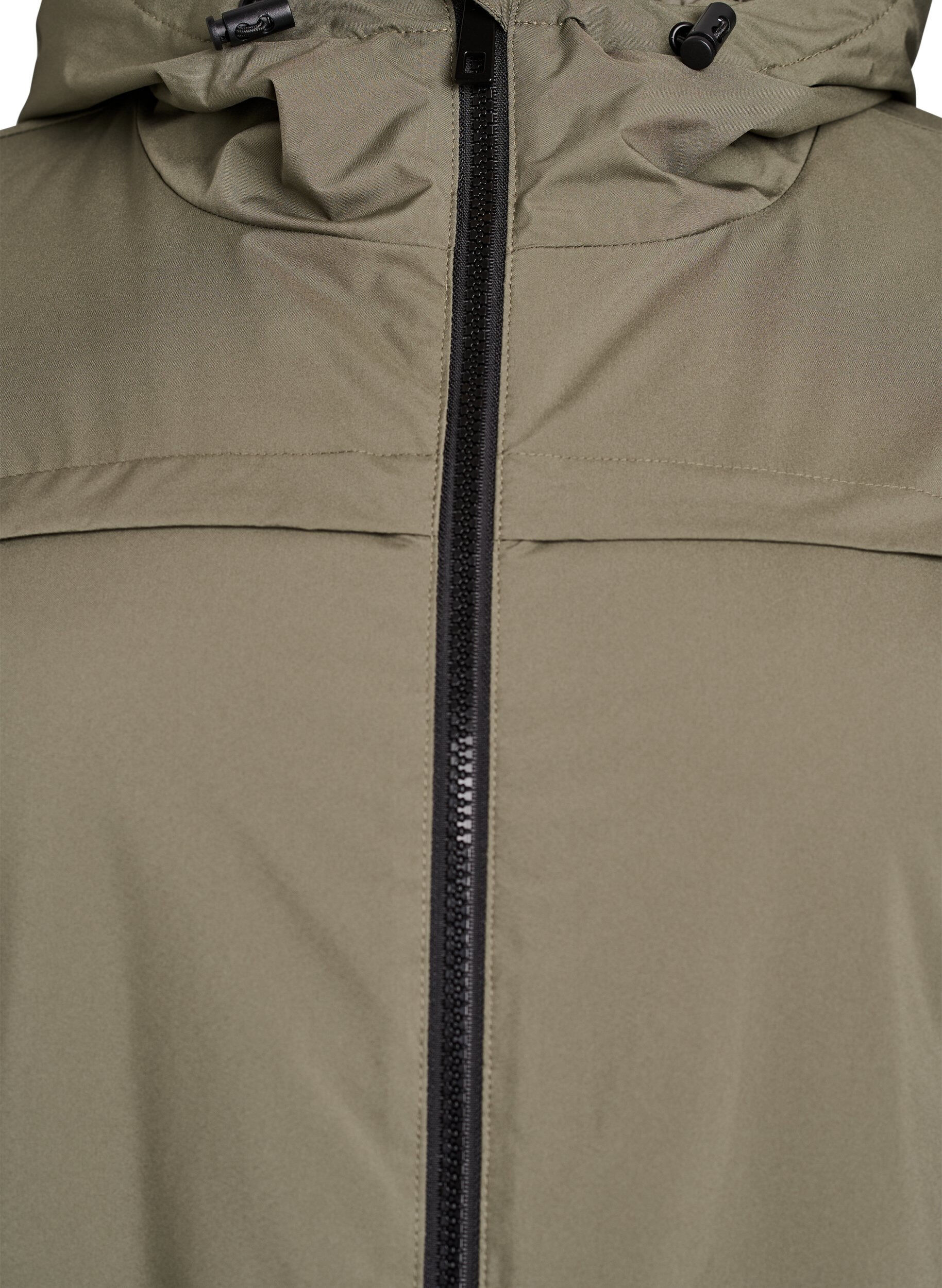 ZizziLeichter gepolsterter Parka mit Kapuze, Gr&uuml;n, Packshot image number 2