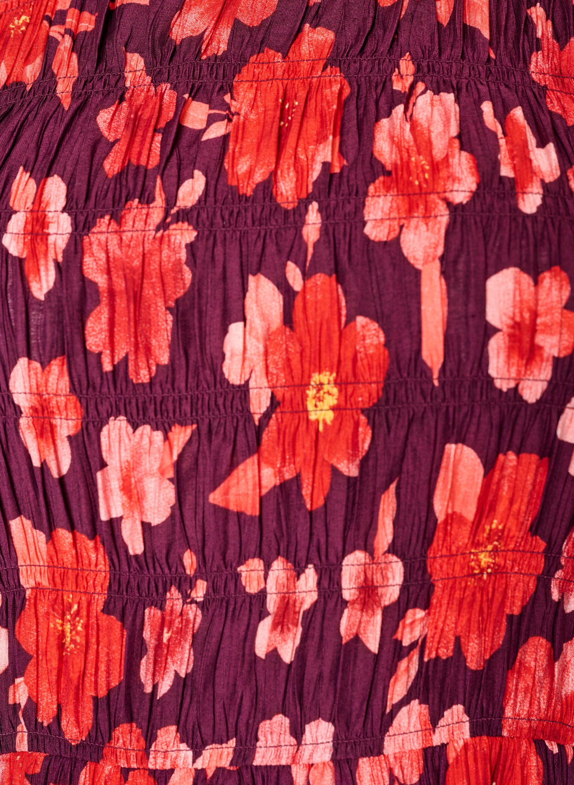 ZizziKleid mit Smock und Blumenprint, Lila, Packshot image number 2