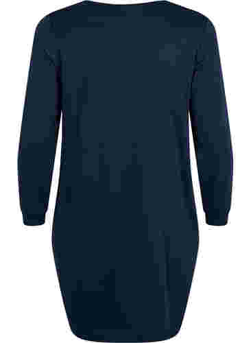 Pulloverkleid mit V-Ausschnitt, Navy Blazer, Packshot image number 1