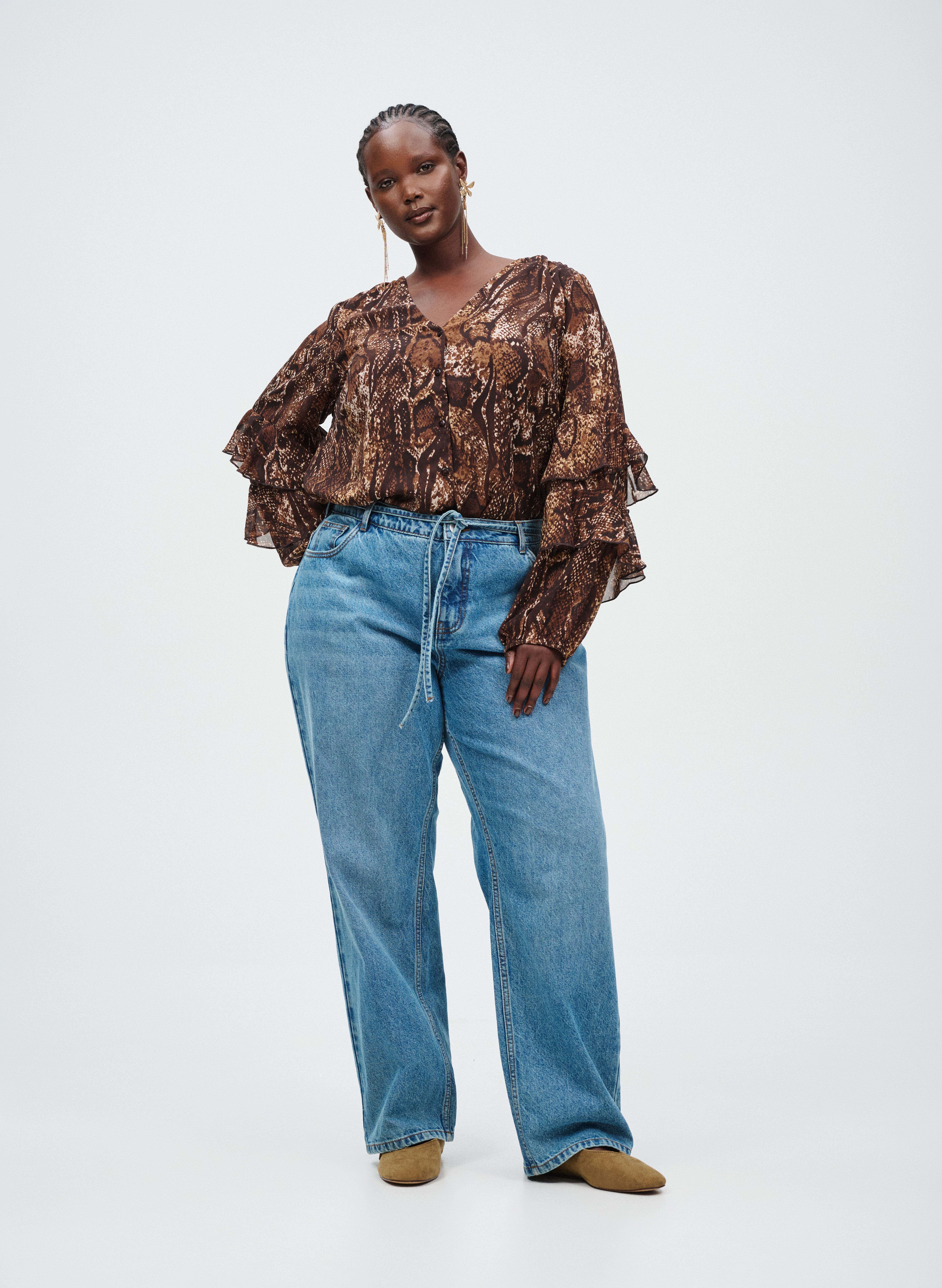 ZizziBluse mit R&uuml;schen, , Model