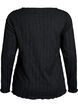 Bluse aus Jersey mit welliger Struktur, Schwarz, Packshot image number 1